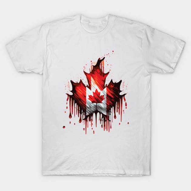 Canada Flag T-Shirt by remixer2020